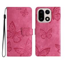  OnePlus 15 Fodral Med Fj&auml;ril Tryck Rosa - Teknikhallen.se