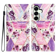  Samsung Galaxy A57 5G Fodral Med Tryck Lila Marmor - Teknikhallen.se