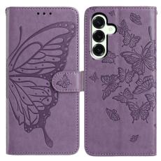  Samsung Galaxy A37 5G Fodral Med Fj&auml;ril Tryck Lila - Teknikhallen.se