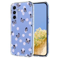  Samsung Galaxy A37 5G Skal Med Tryck Blommor / Fj&auml;rilar - Teknikhallen.se