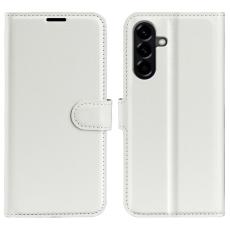  Samsung Galaxy A57 5G Fodral Litchi L&auml;der Vit - Teknikhallen.se