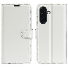  Samsung Galaxy A37 5G Fodral Litchi L&auml;der Vit - Teknikhallen.se