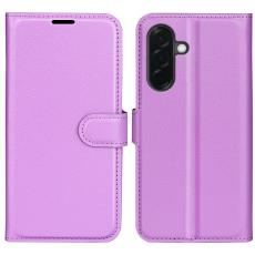  Samsung Galaxy A37 5G Fodral Litchi L&auml;der Lila - Teknikhallen.se