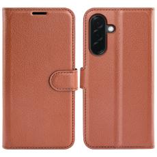  Samsung Galaxy A37 5G Fodral Litchi L&auml;der Brun - Teknikhallen.se