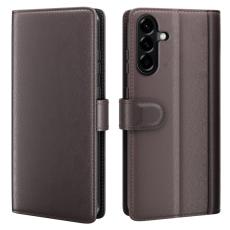  Samsung Galaxy A57 5G Fodral Premium &Auml;kta L&auml;der Brun - Teknikhallen.se