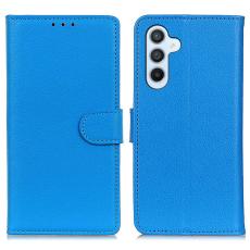  Samsung Galaxy A37 5G Fodral Litchi L&auml;der Bl&aring; - Teknikhallen.se