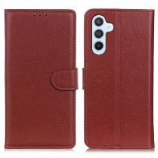  Samsung Galaxy A37 5G Fodral Litchi L&auml;der Brun - Teknikhallen.se