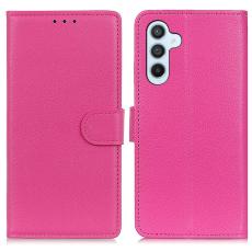  Samsung Galaxy A37 5G Fodral Litchi L&auml;der Rosa - Teknikhallen.se