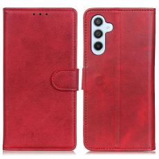  Samsung Galaxy A37 5G Pl&aring;nboksfodral L&auml;der R&ouml;d - Teknikhallen.se