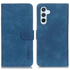 KHAZNEH KHAZNEH Samsung Galaxy A57 5G Fodral Retro L&auml;der Bl&aring; - Teknikhallen.se