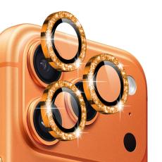 NORTHJO NORTHJO iPhone 17 Pro/17 Pro Max Linsskydd Glitter Orange - Teknikhallen.se