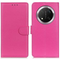  Honor Magic7 Lite Fodral Litchi L&auml;der Rosa - Teknikhallen.se
