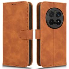  Honor Magic7 Pro Fodral L&auml;der Skin Feel Brun - Teknikhallen.se