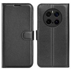  Honor Magic7 Pro Fodral Litchi L&auml;der Svart - Teknikhallen.se