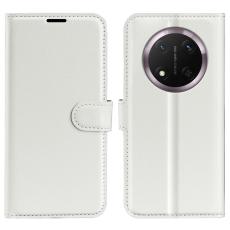  Honor Magic7 Lite Fodral Litchi L&auml;der Vit - Teknikhallen.se