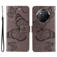  Honor Magic7 Lite Fodral Med Fj&auml;ril Tryck Gr&aring; - Teknikhallen.se