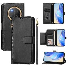  Honor Magic7 Lite Fodral Multifunktionellt L&auml;der Svart - Teknikhallen.se