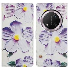  Honor Magic7 Lite Fodral Med Tryck Lila Blommor - Teknikhallen.se