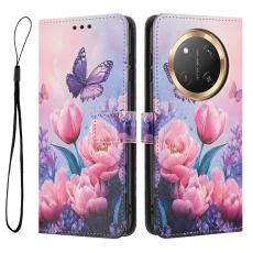  Honor Magic7 Lite Fodral Med Rosa Blommor - Teknikhallen.se