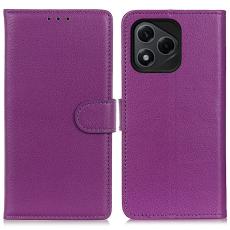  Honor 400 Lite Fodral Litchi L&auml;der Lila - Teknikhallen.se