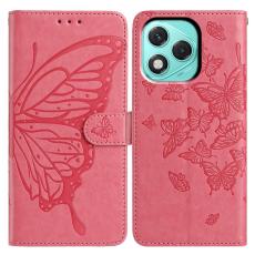  Honor 400 Lite Fodral Fj&auml;ril Tryck Rosa - Teknikhallen.se
