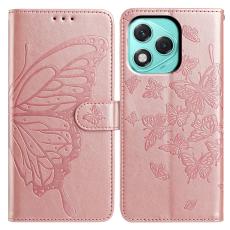  Honor 400 Lite Fodral Fj&auml;ril Tryck Ros&eacute;guld - Teknikhallen.se