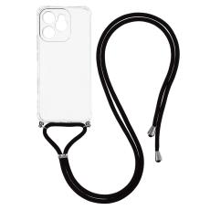  Honor 400 Lite Skal TPU Med Mobilsn&ouml;re Transparent - Teknikhallen.se