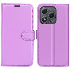  Honor 400 Smart Fodral Litchi L&auml;der Lila - Teknikhallen.se