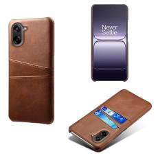  OnePlus Nord CE5 L&auml;derbelagt Skal Med Kortfack Brun - Teknikhallen.se