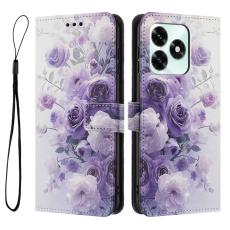  Honor X5c Plus Fodral Med Tryck Lila Rosor - Teknikhallen.se