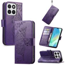  Honor 400 Smart Fodral Med Fj&auml;ril Tryck M&ouml;rk Lila - Teknikhallen.se