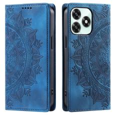 Honor X5c Plus Fodral Flip Mandala L&auml;der Bl&aring; - Teknikhallen.se