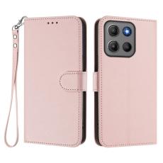  Motorola Moto G15 / G15 Power Fodral L&auml;der Rosa - Teknikhallen.se