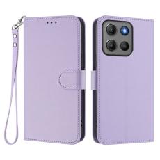  Motorola Moto G15 / G15 Power Fodral L&auml;der Lila - Teknikhallen.se