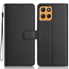  Motorola Moto G15 / G15 Power Fodral L&auml;der Svart - Teknikhallen.se