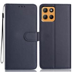  Motorola Moto G15 / G15 Power Fodral L&auml;der Bl&aring; - Teknikhallen.se