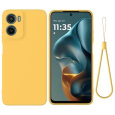  Motorola Moto G06 Power Skal Liquid Silikon Gul - Teknikhallen.se
