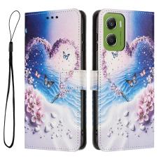  Motorola Moto G06/G06 Power Fodral Med Tryck Hj&auml;rta/Fj&auml;rilar - Teknikhallen.se