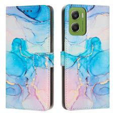  Motorola Moto G06 / G06 Power Fodral l&auml;der Marmor Rosa/Gr&ouml;n - Teknikhallen.se