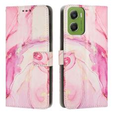  Motorola Moto G06 / G06 Power Fodral l&auml;der Marmor Ros&eacute;guld - Teknikhallen.se