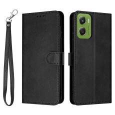  Motorola Moto G06 / G06 Power Fodral L&auml;der Svart - Teknikhallen.se