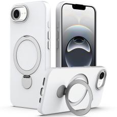  iPhone 17e / 16e Skal MagSafe Kickstand Hybrid Vit - Teknikhallen.se