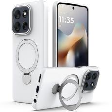  Motorola Moto G86 Skal MagSafe Kickstand Hybrid Vit - Teknikhallen.se