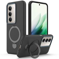  Samsung Galaxy S24 FE Skal MagSafe Kickstand Hybrid Svart - Teknikhallen.se
