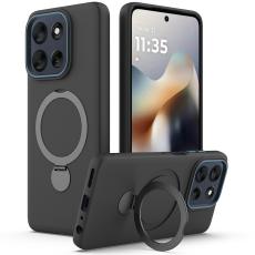  Motorola Moto G15/G15 Power Skal MagSafe Kickstand Hybrid Svart - Teknikhallen.se