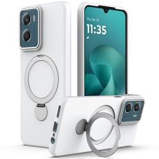  Motorola Moto G06/G06 Power Skal MagSafe Kickstand Hybrid Vit - Teknikhallen.se