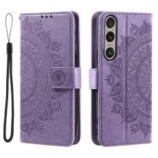  Sony Xperia 1 VII Fodral Mandala L&auml;der Lila - Teknikhallen.se