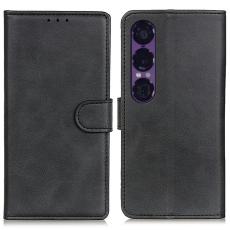  Sony Xperia 1 VII Fodral L&auml;der Svart - Teknikhallen.se