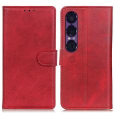  Sony Xperia 1 VII Fodral L&auml;der R&ouml;d - Teknikhallen.se