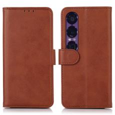  Sony Xperia 1 VII Pl&aring;nboksfodral L&auml;der Brun - Teknikhallen.se